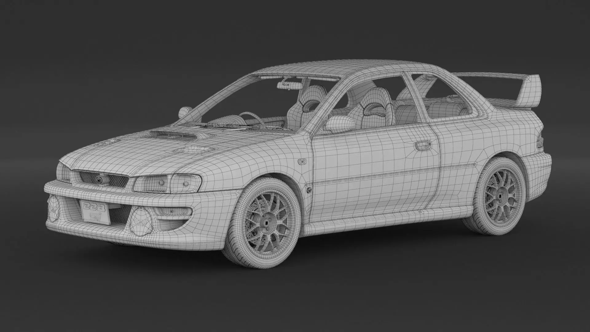 Subaru Impreza 22b STI 3D model_7