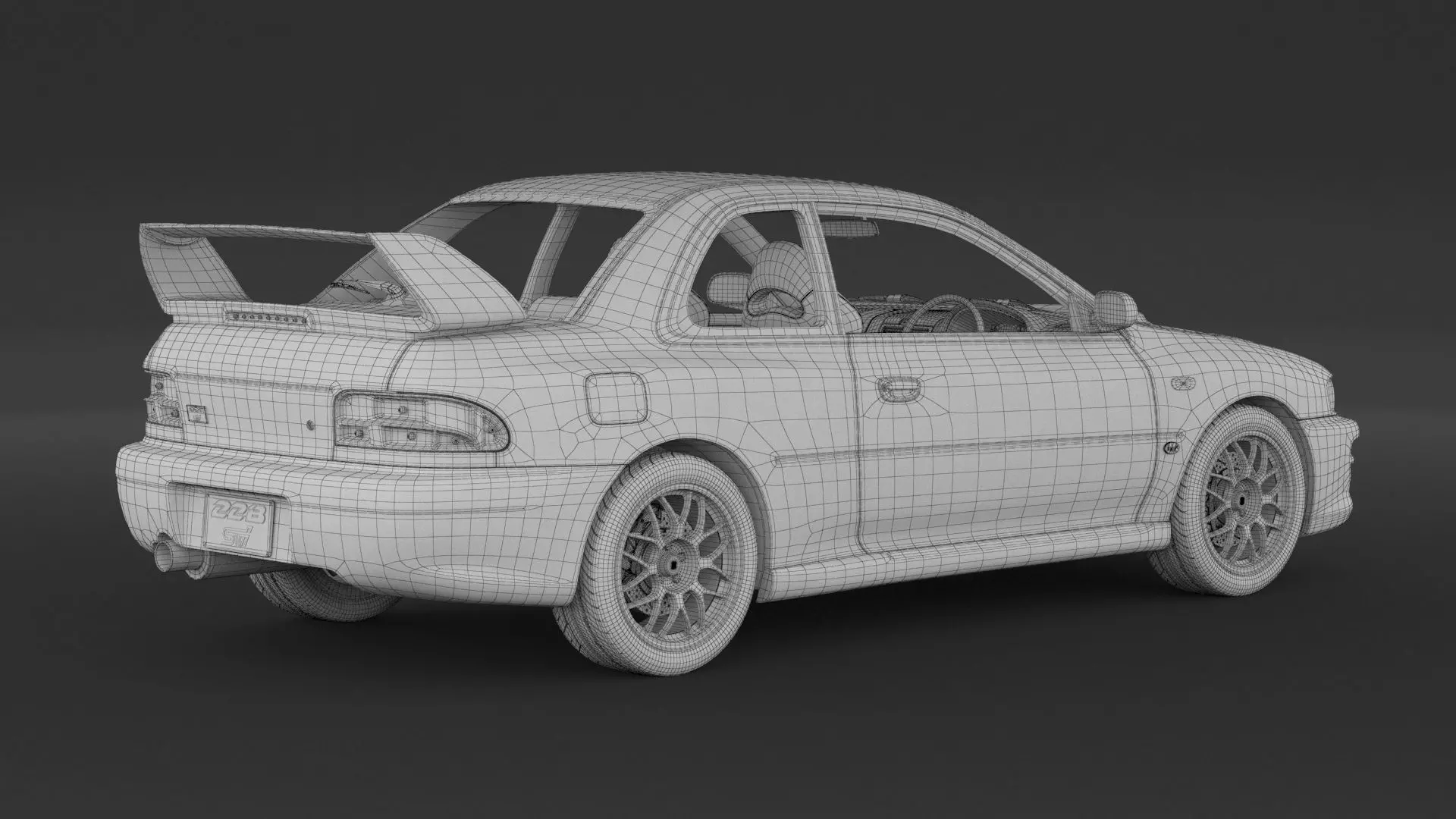 Subaru Impreza 22b STI 3D model_8