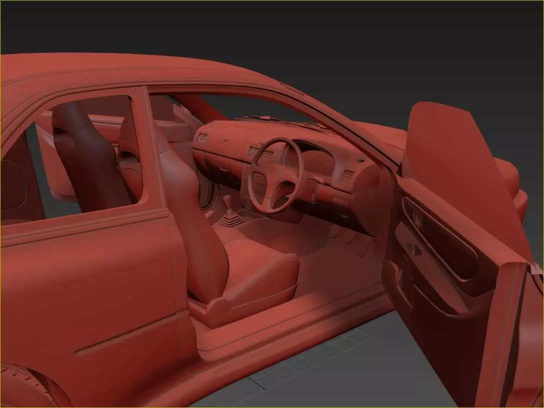 Subaru Impreza 22b STI 3D model_12