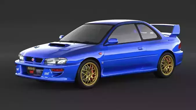 Subaru Impreza 22b STI 3D model Subaru Impreza 22b STI 3D model