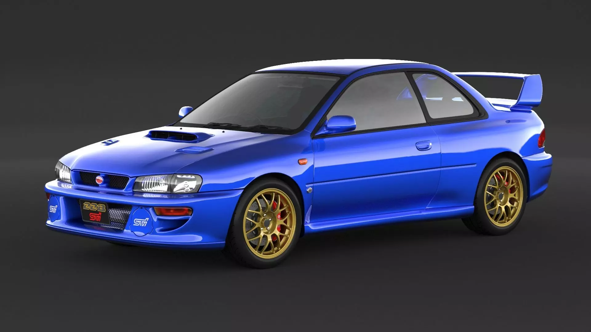 Subaru Impreza 22b STI 3D model_0