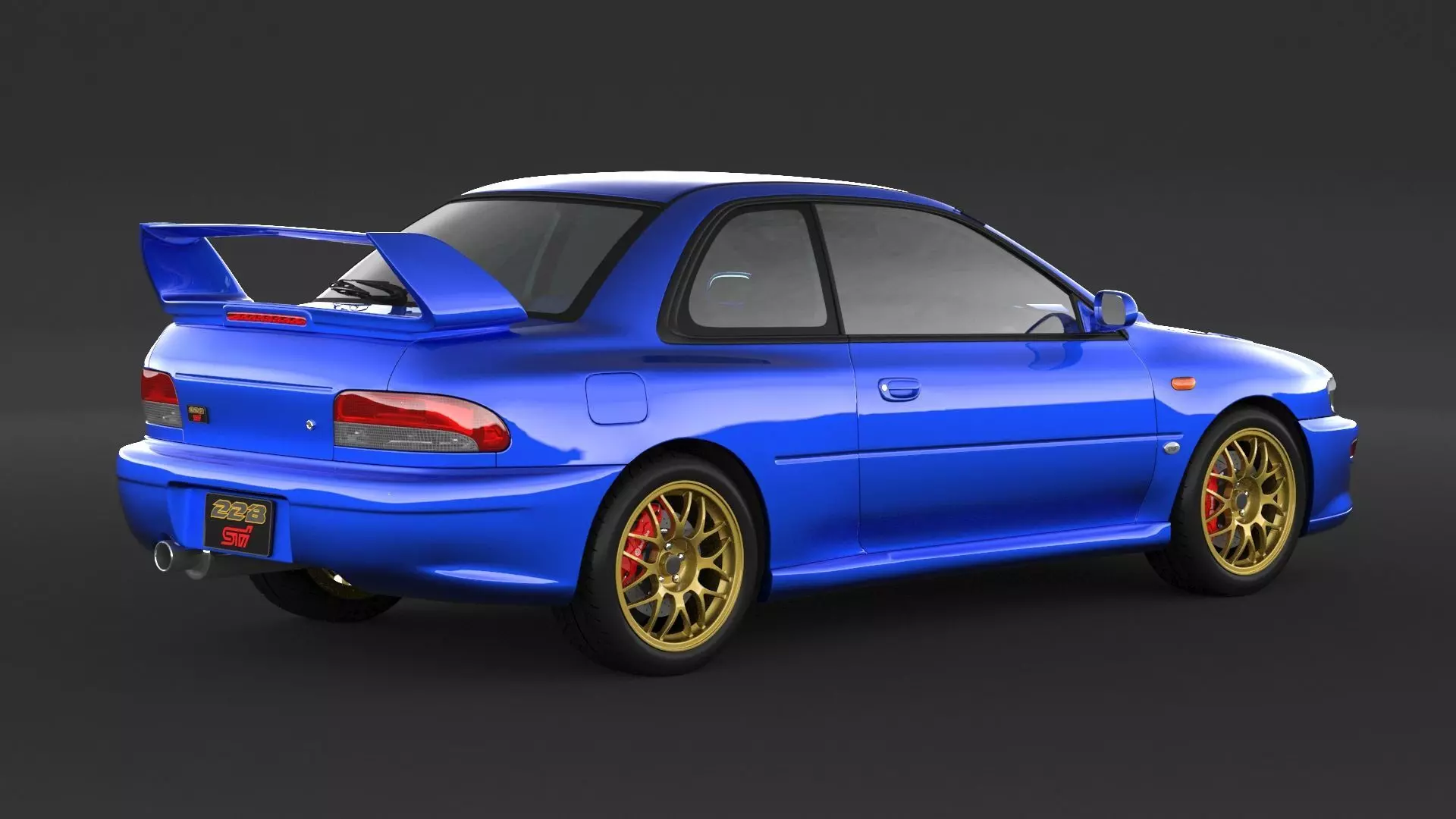 Subaru Impreza 22b STI 3D model_1