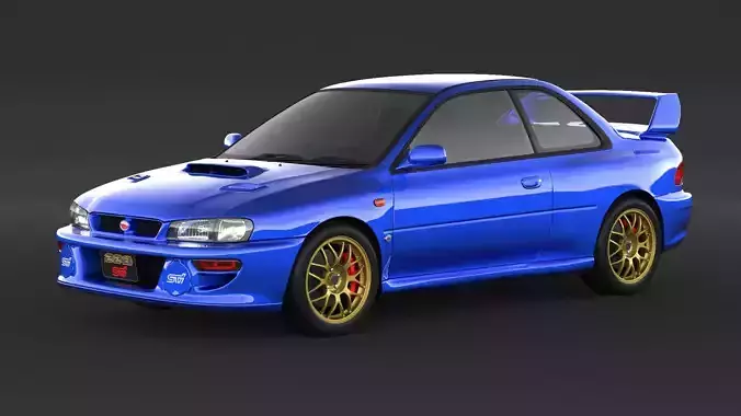 Subaru Impreza 22b STI 3D model