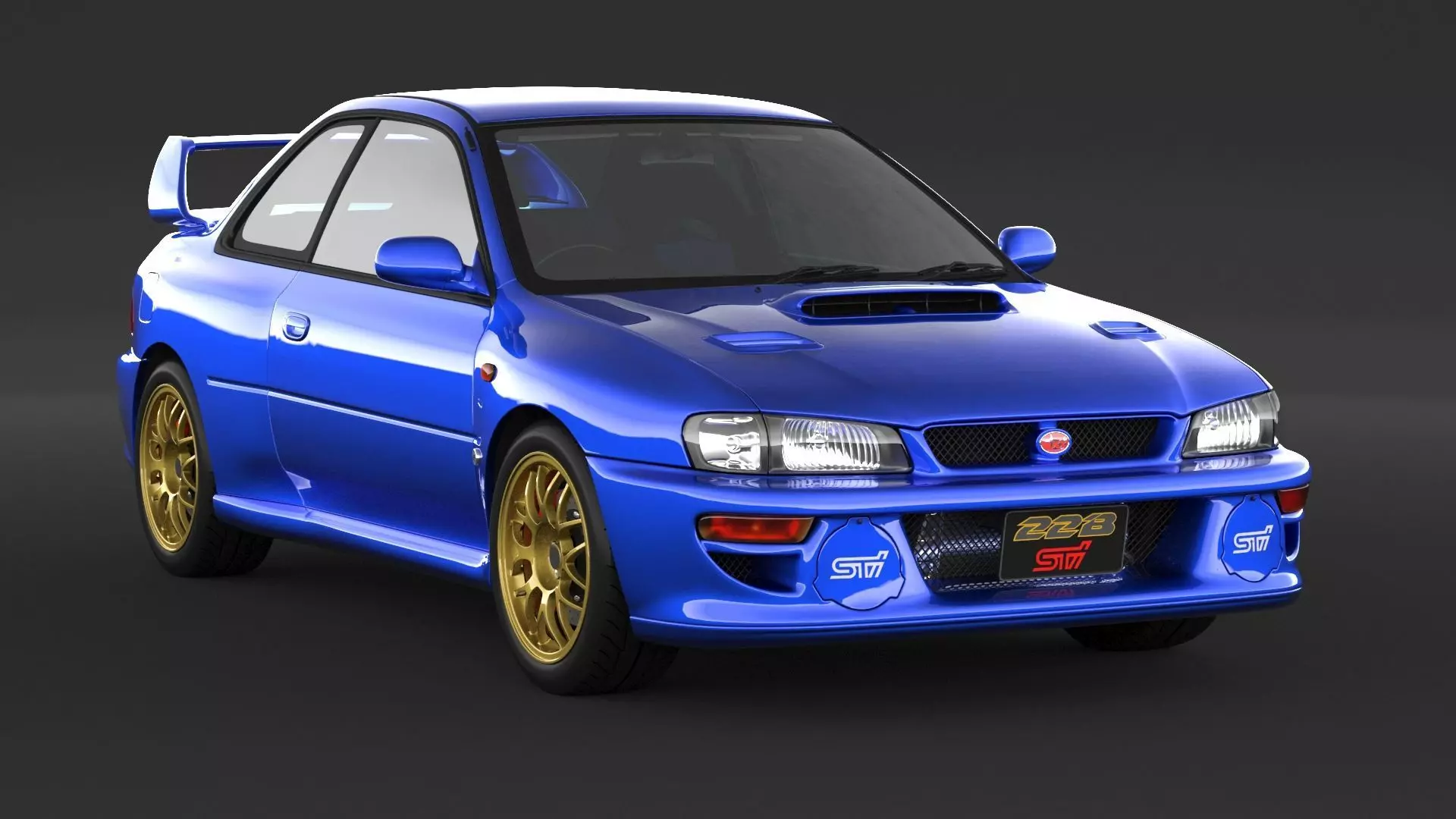 Subaru Impreza 22b STI 3D model_2