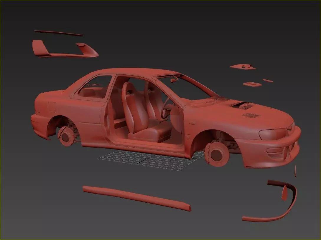 Subaru Impreza 22b STI 3D model_14