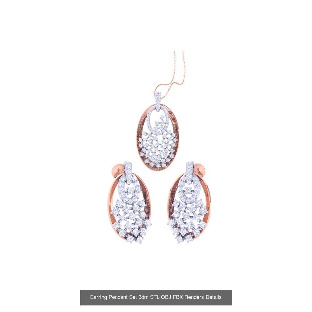 337 Earring Pendant Set 3dm STL OBJ Renders Details Collection _87