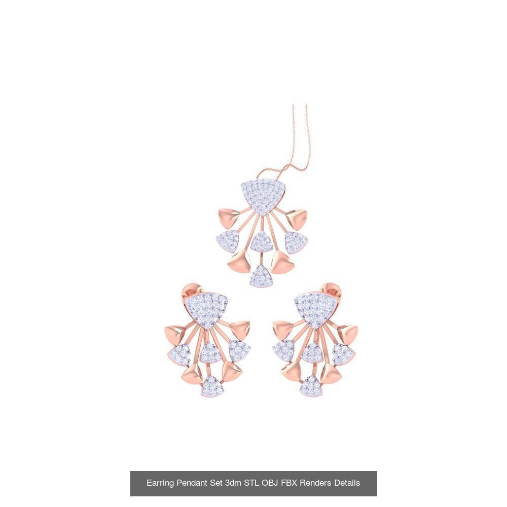 337 Earring Pendant Set 3dm STL OBJ Renders Details Collection _90