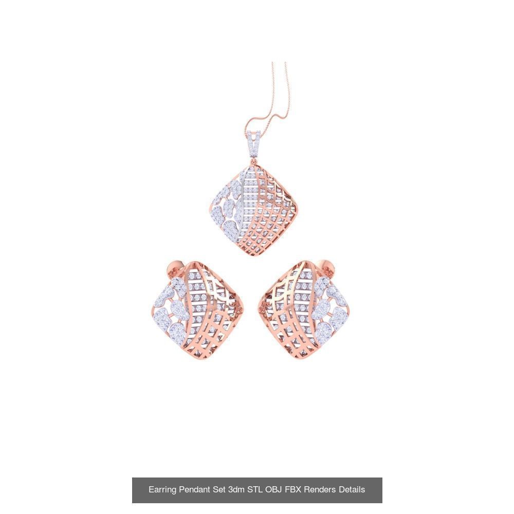 337 Earring Pendant Set 3dm STL OBJ Renders Details Collection _76