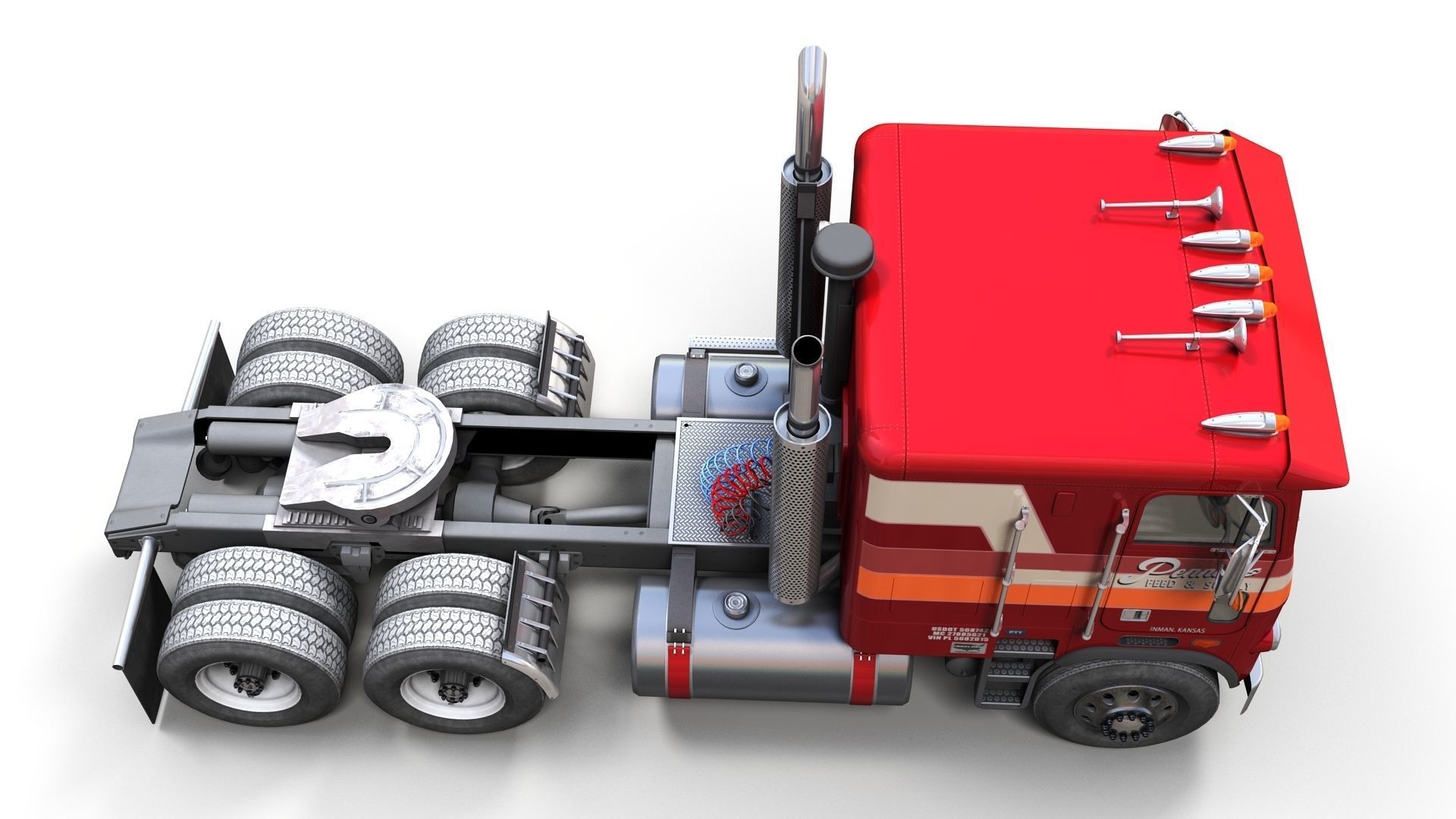 Freightliner FLT cabovers  3D Model Collection_15