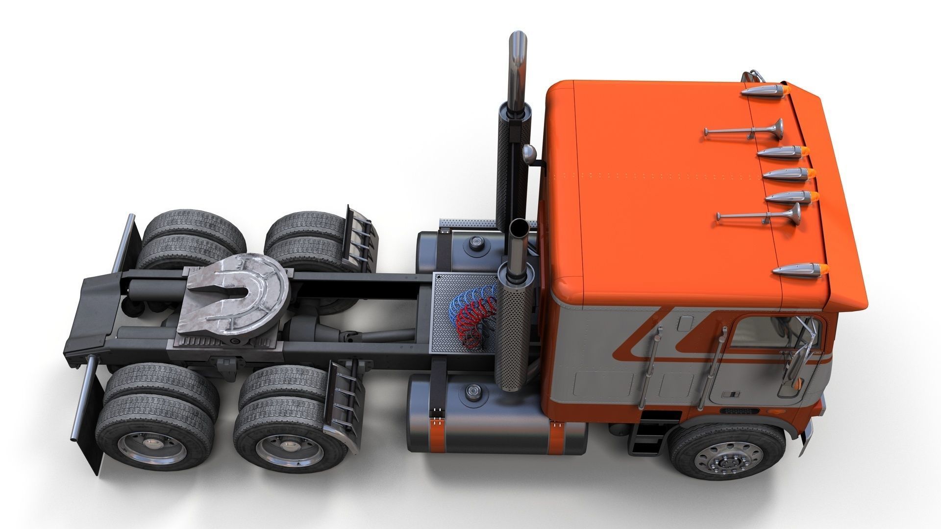 Freightliner FLT cabovers  3D Model Collection_9