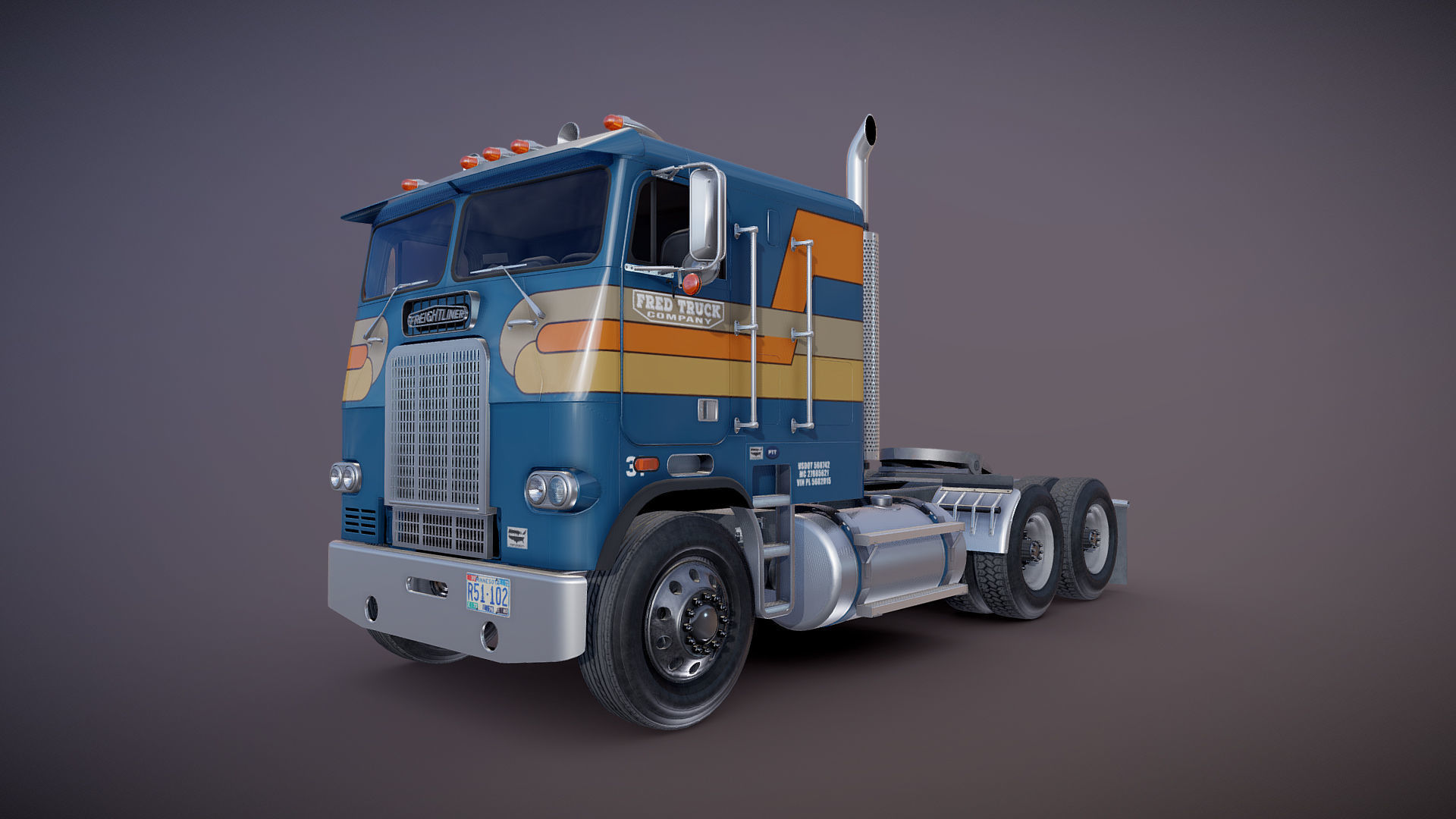 Freightliner FLT cabovers  3D Model Collection_18