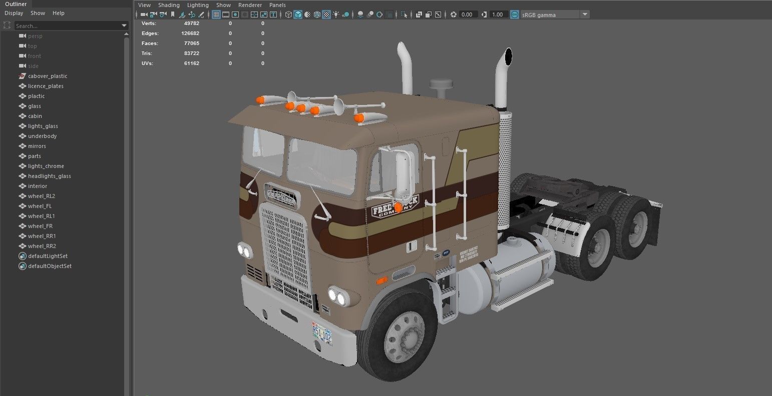 Freightliner FLT cabovers  3D Model Collection_32