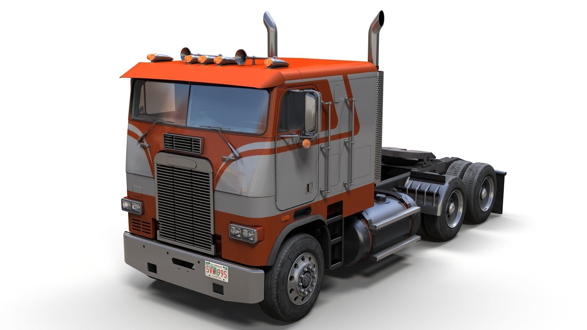 Freightliner FLT cabovers  3D Model Collection_10