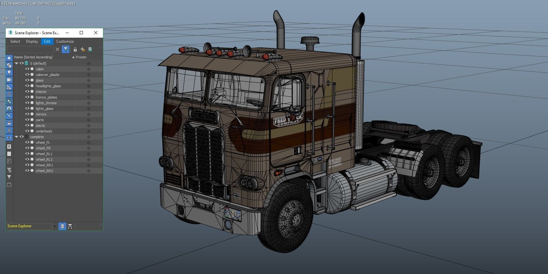 Freightliner FLT cabovers  3D Model Collection_30