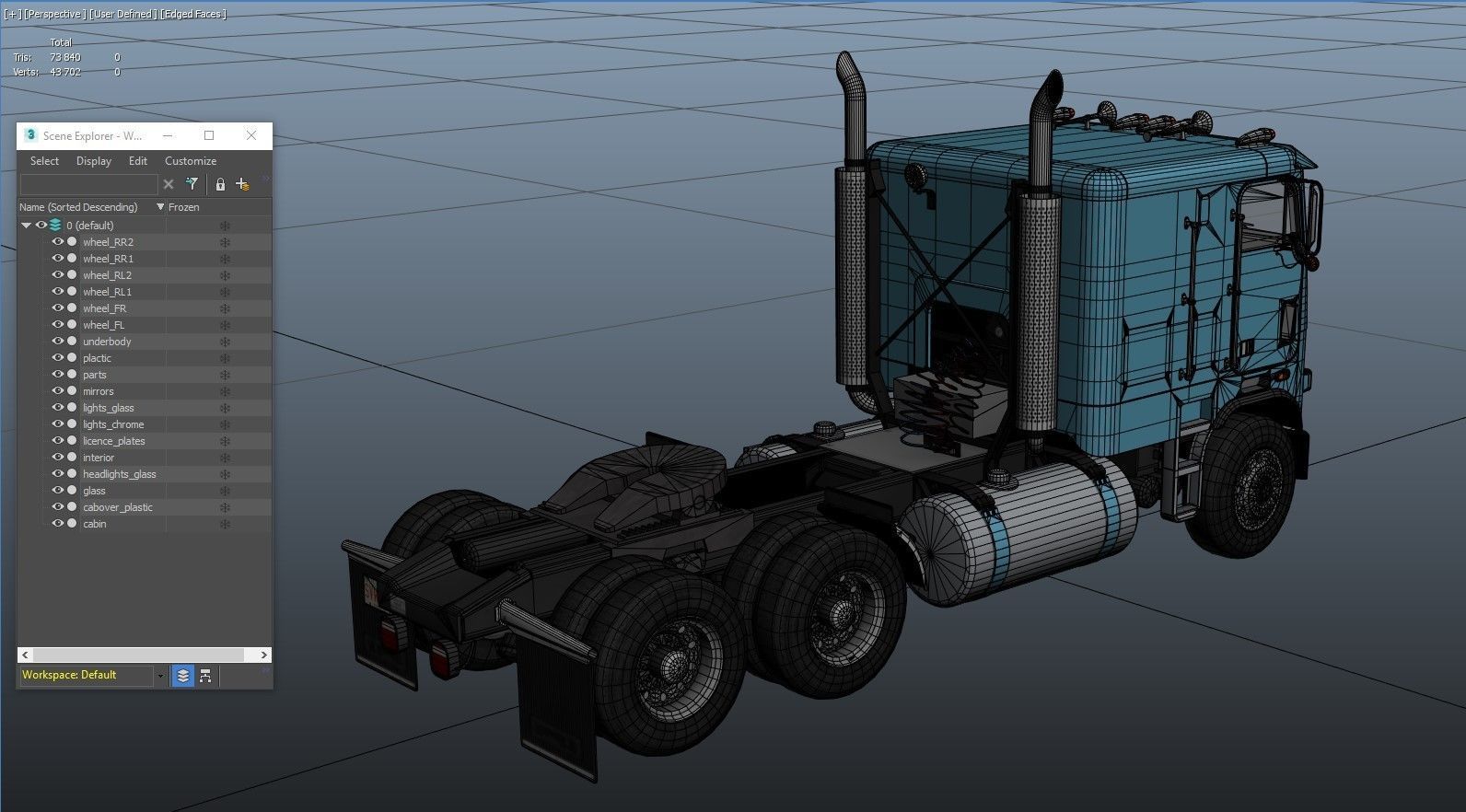 Freightliner FLT cabovers  3D Model Collection_41