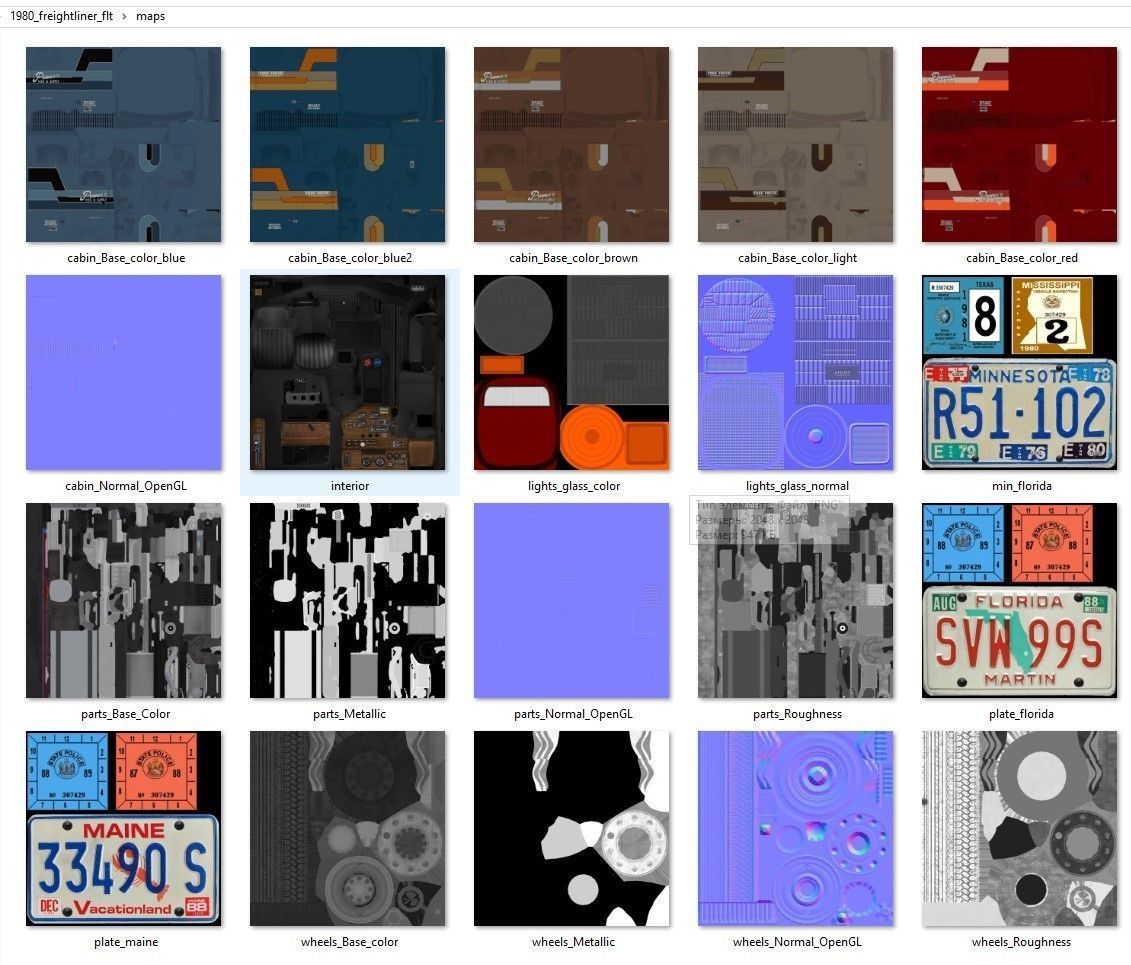 Freightliner FLT cabovers  3D Model Collection_36