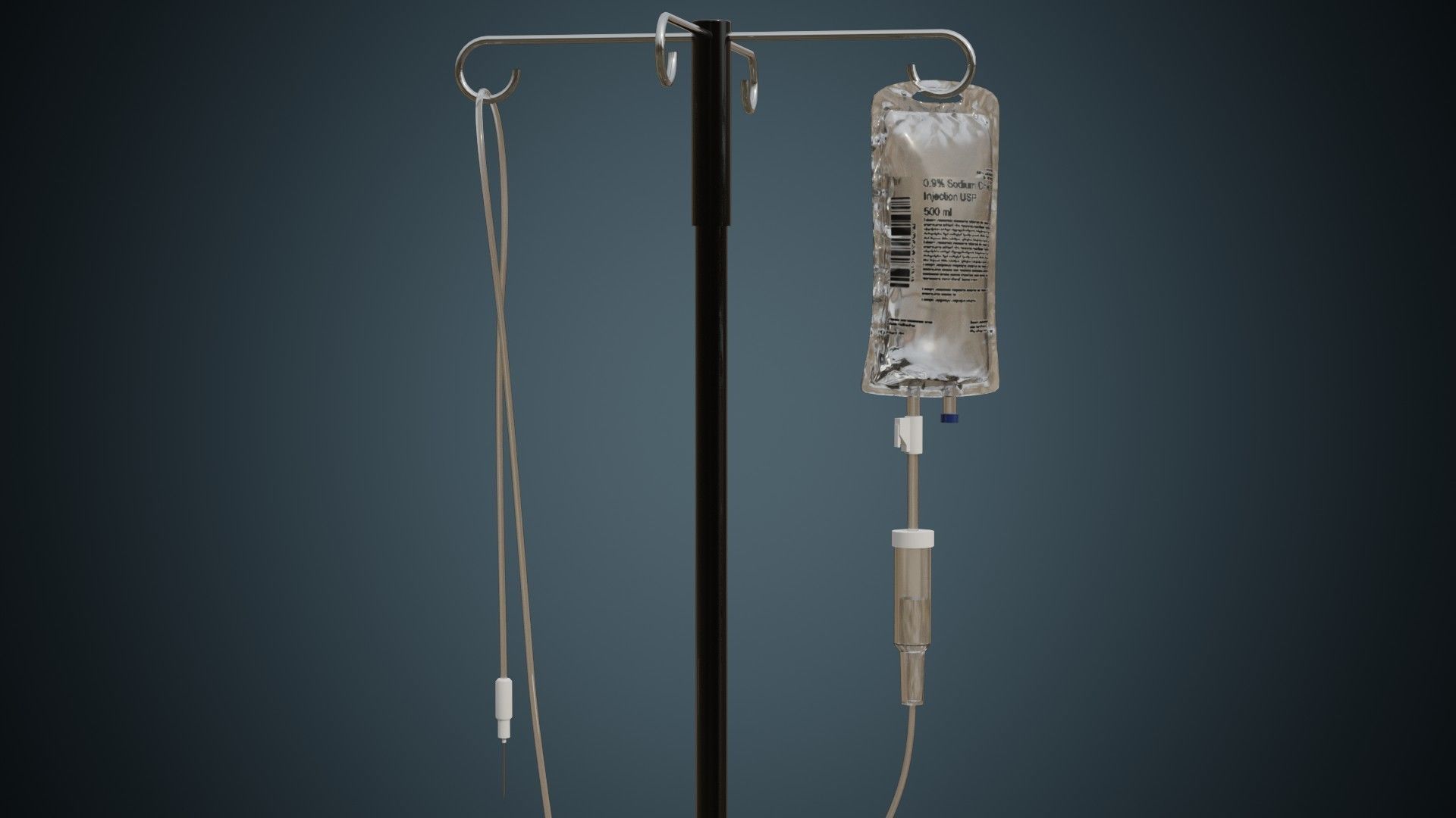 IV Stand 1A Low-poly 3D model_5