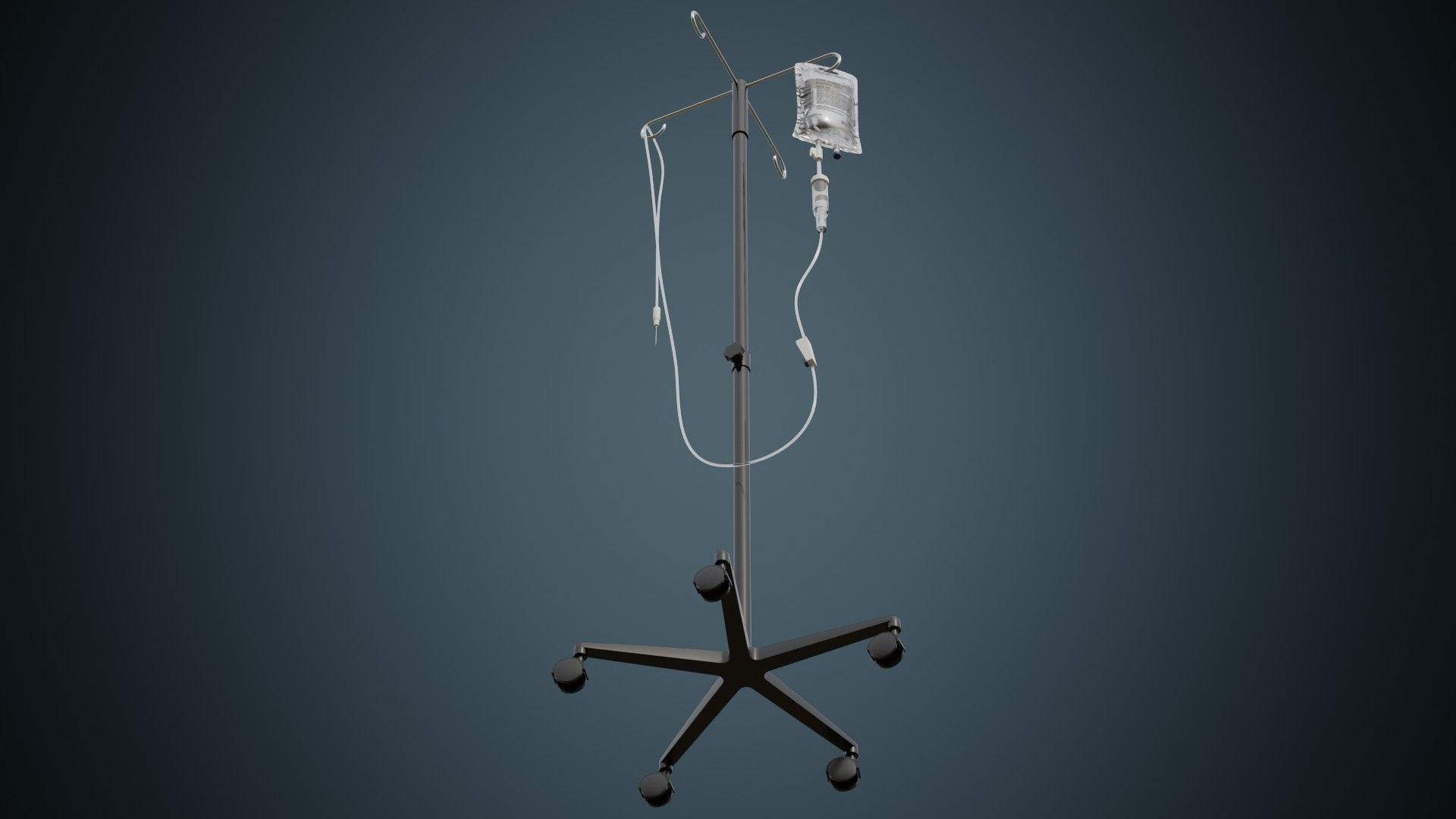 IV Stand 1A Low-poly 3D model_4