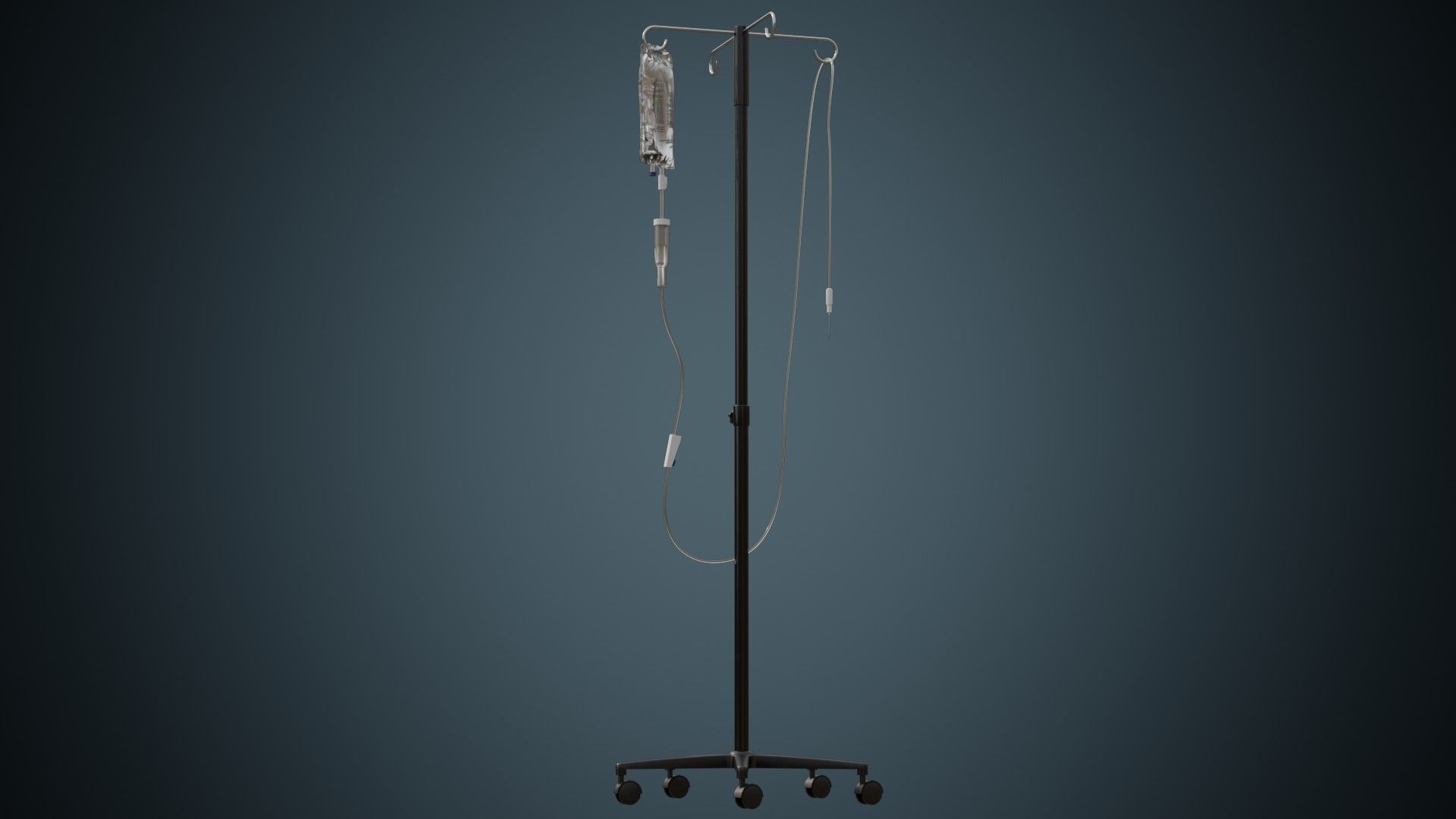 IV Stand 1A Low-poly 3D model_3