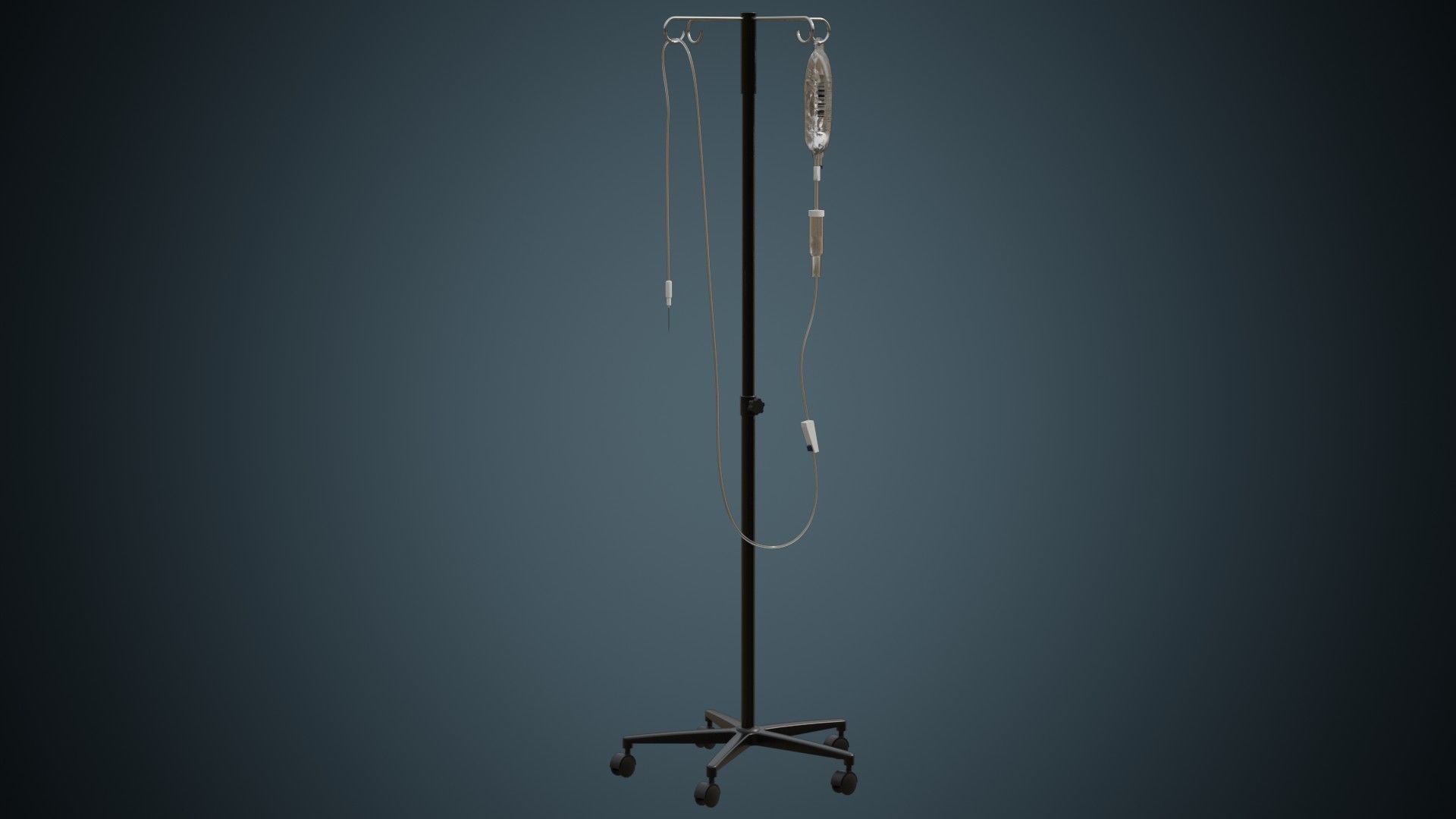 IV Stand 1A Low-poly 3D model_1