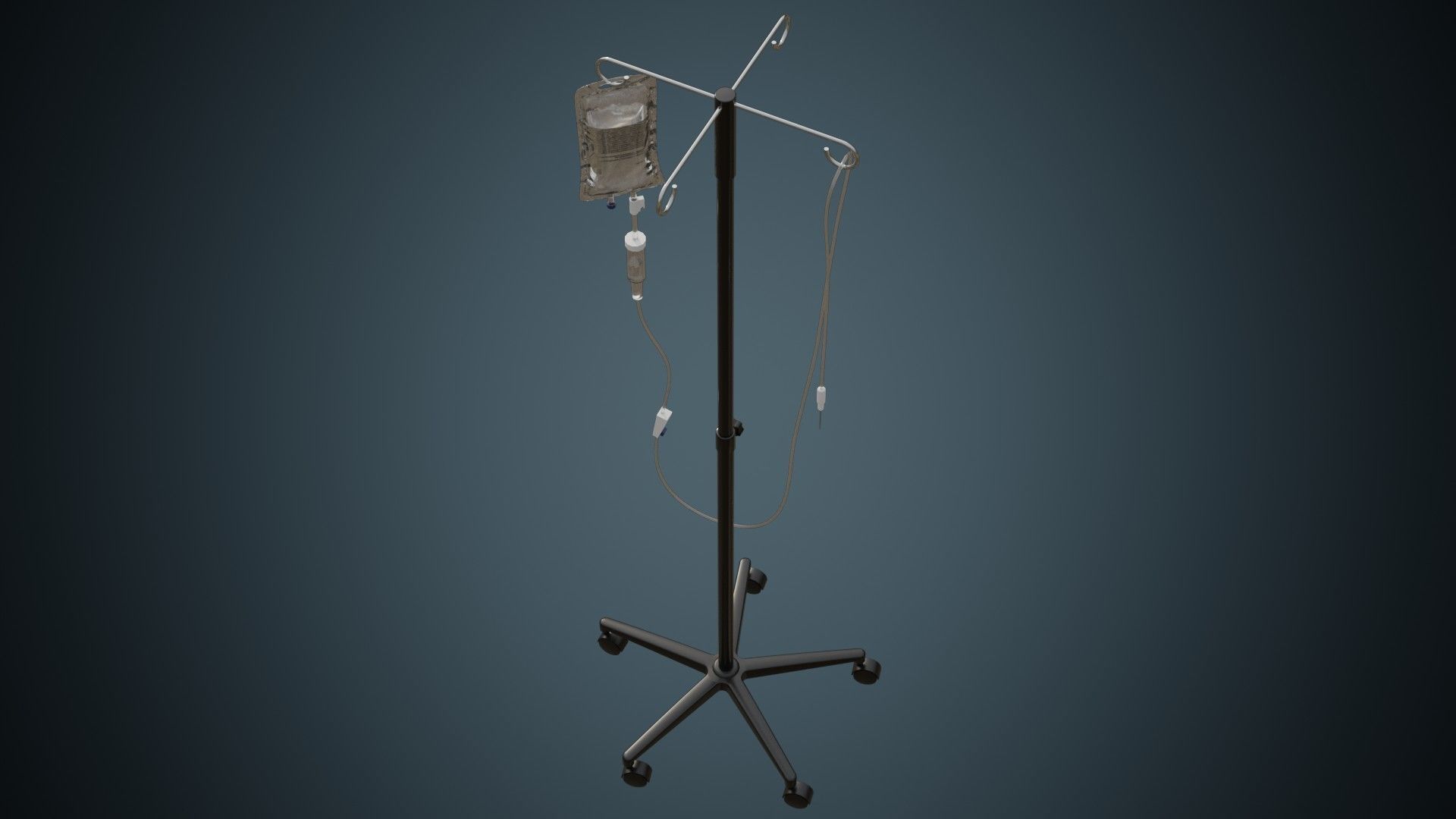 IV Stand 1A Low-poly 3D model_2