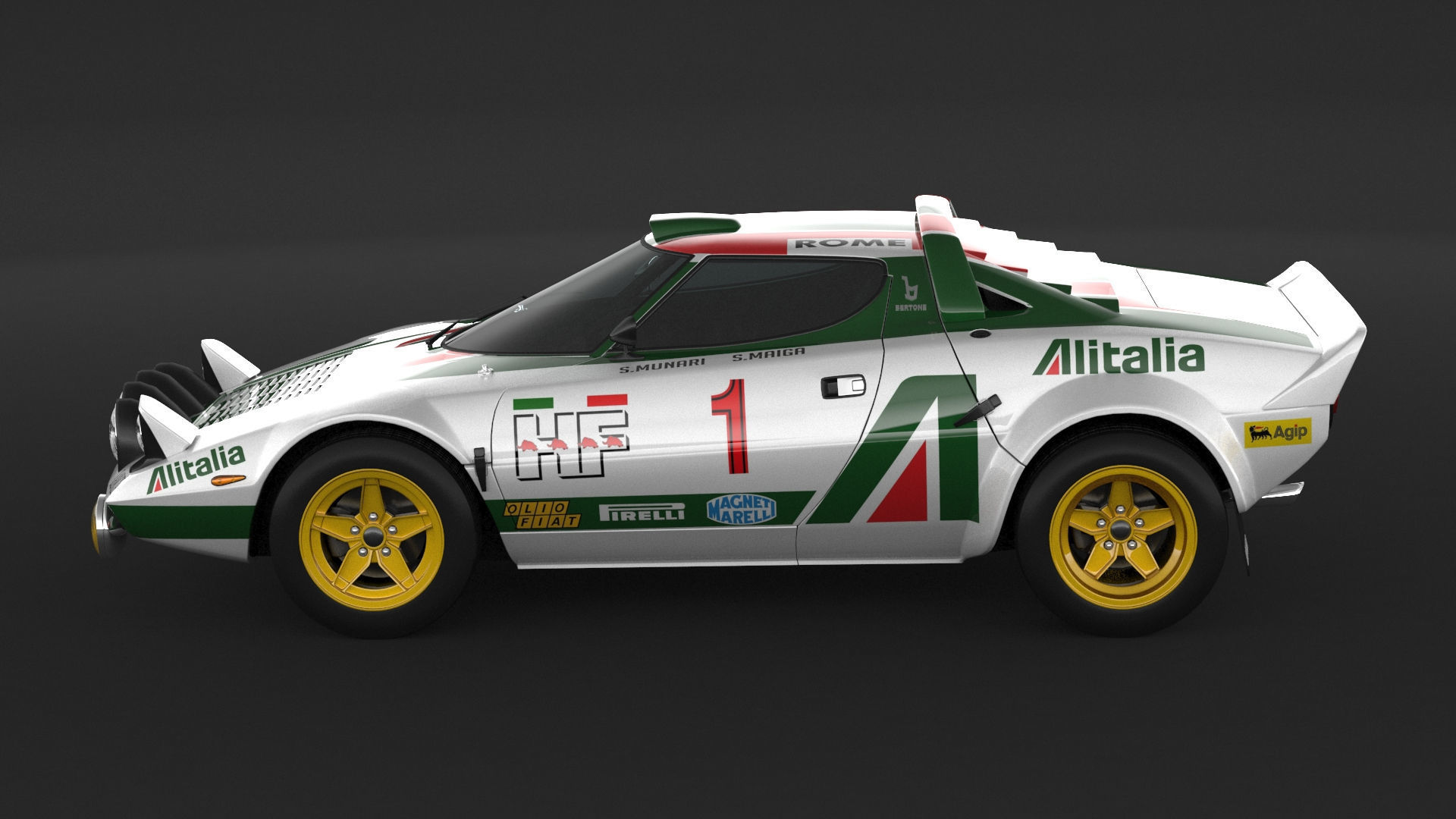 Lancia Stratos HF Rally  3D model_4