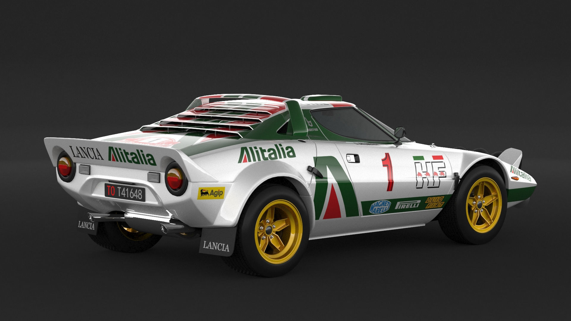 Lancia Stratos HF Rally  3D model_1