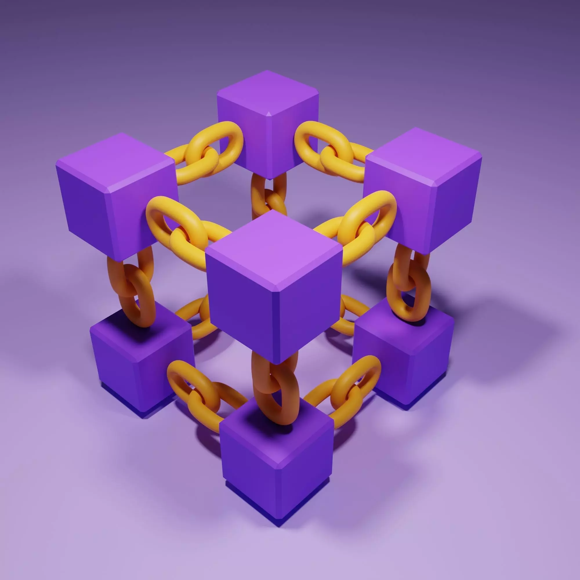 3d Blockchain  3D model_0