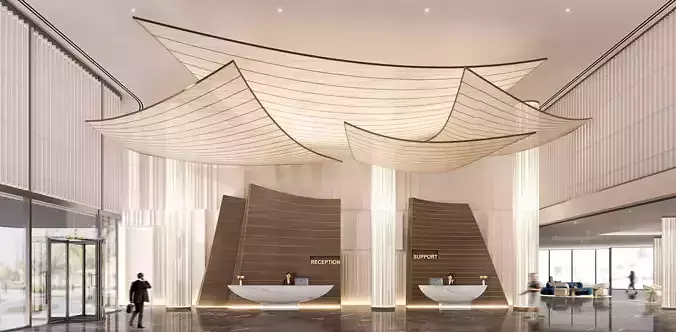 Lobby Hall with Waiting Area - 3D Model
