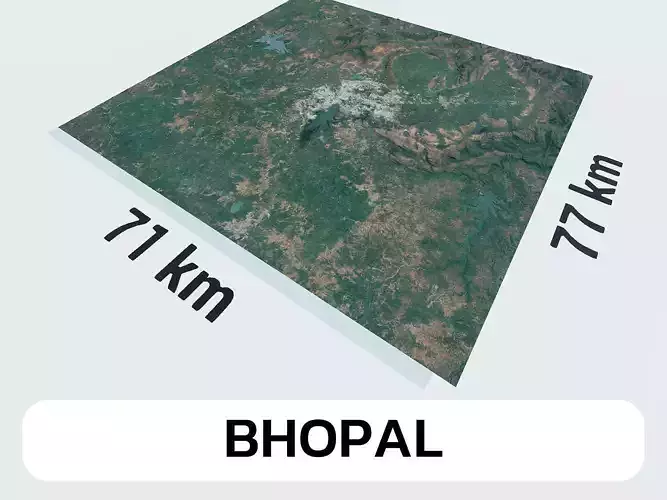 Bhopal India City Landscape 3D Model
