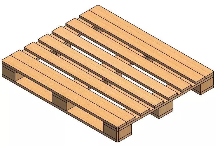 Palette PBR wooden pallet 3D model_0