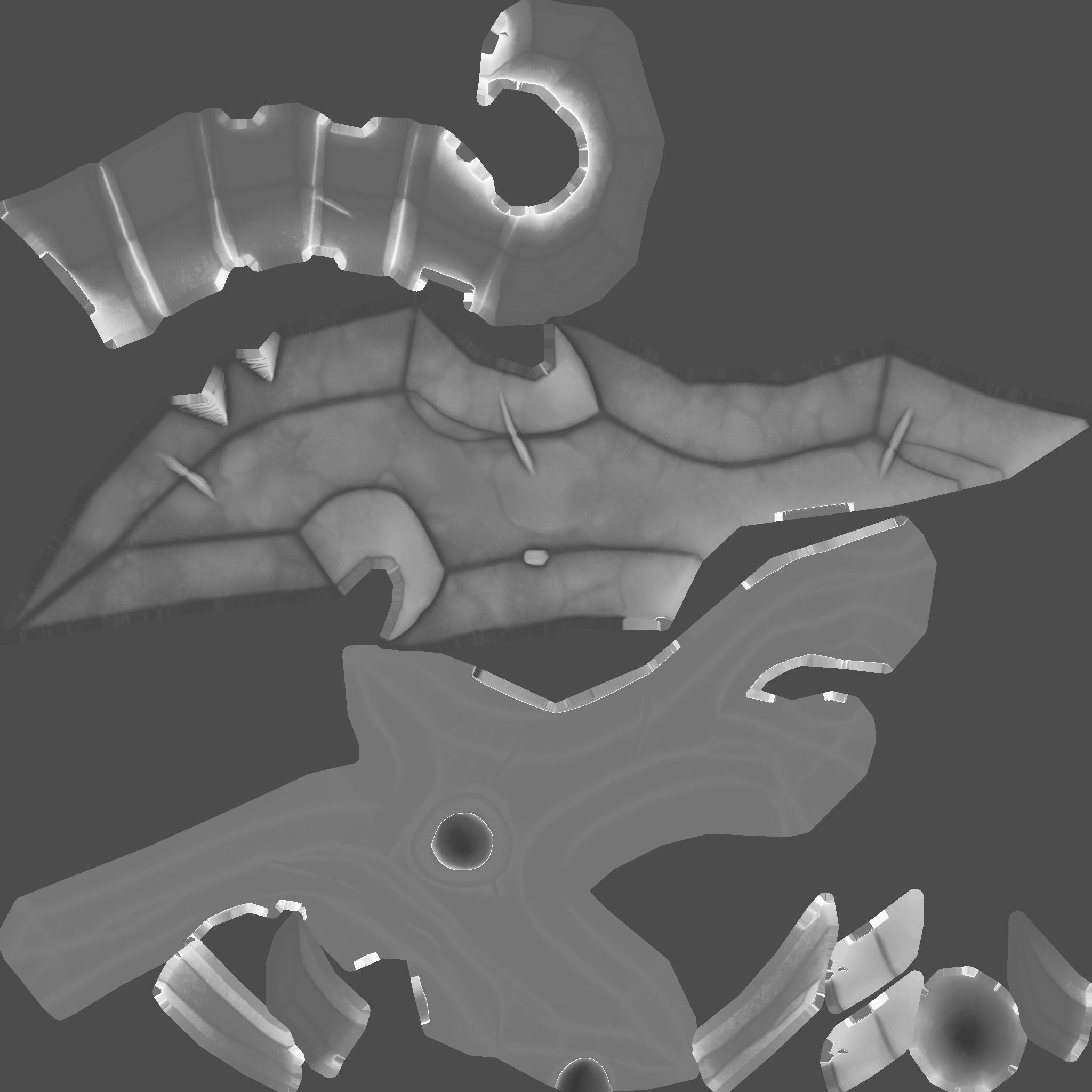 Gold-Krystall Stylize Sword Low-poly 3D model_6