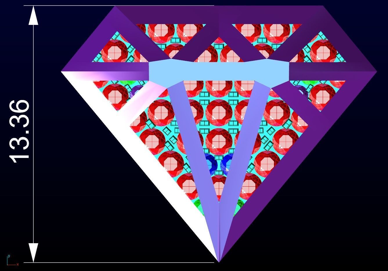 Hidden Diamond earrings 2 3D print model_2