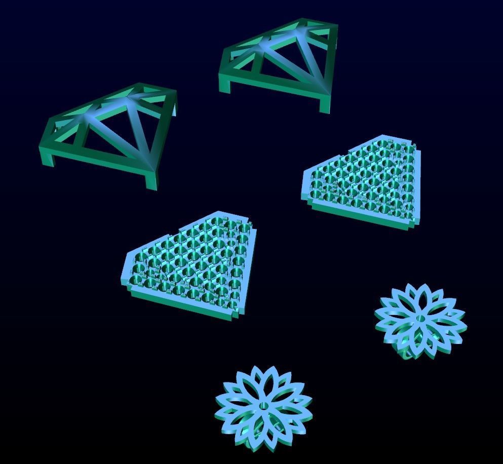 Hidden Diamond earrings 2 3D print model_4