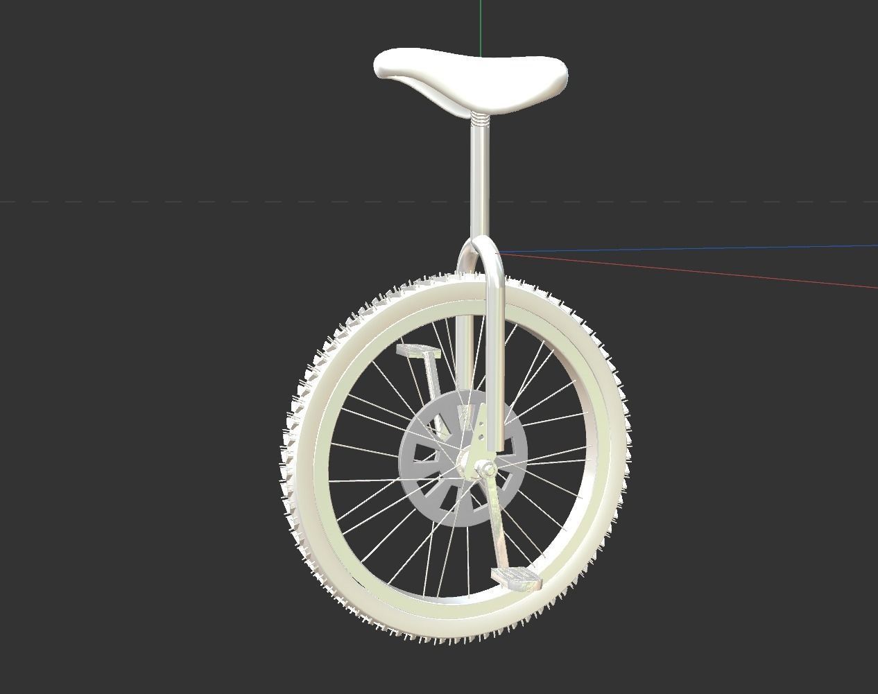 Single wheel car Free 3D model_1