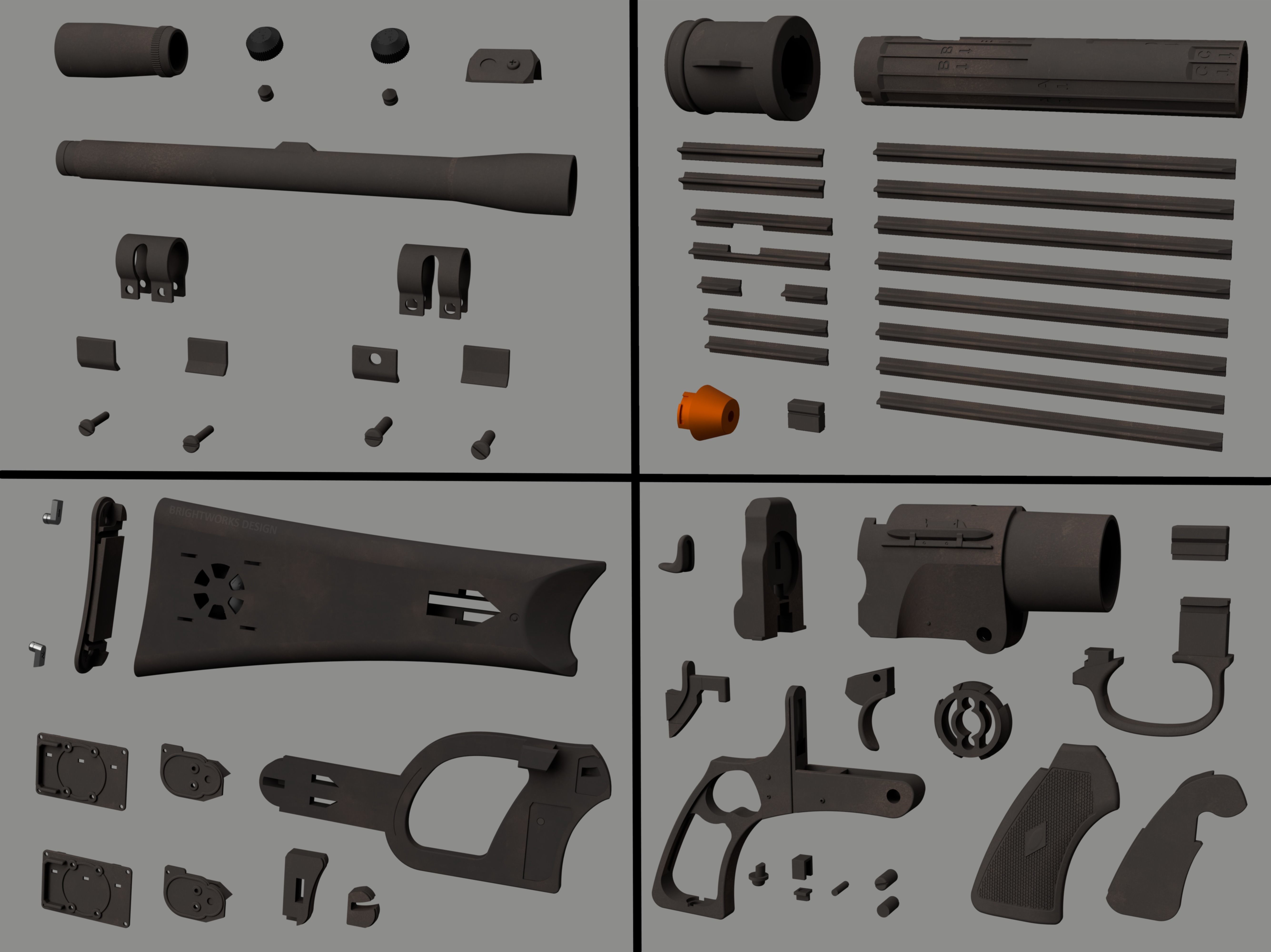 Boba Fett EE-3 Blaster Carbine - ROTJ Version - 3D Print File 3D print model_4