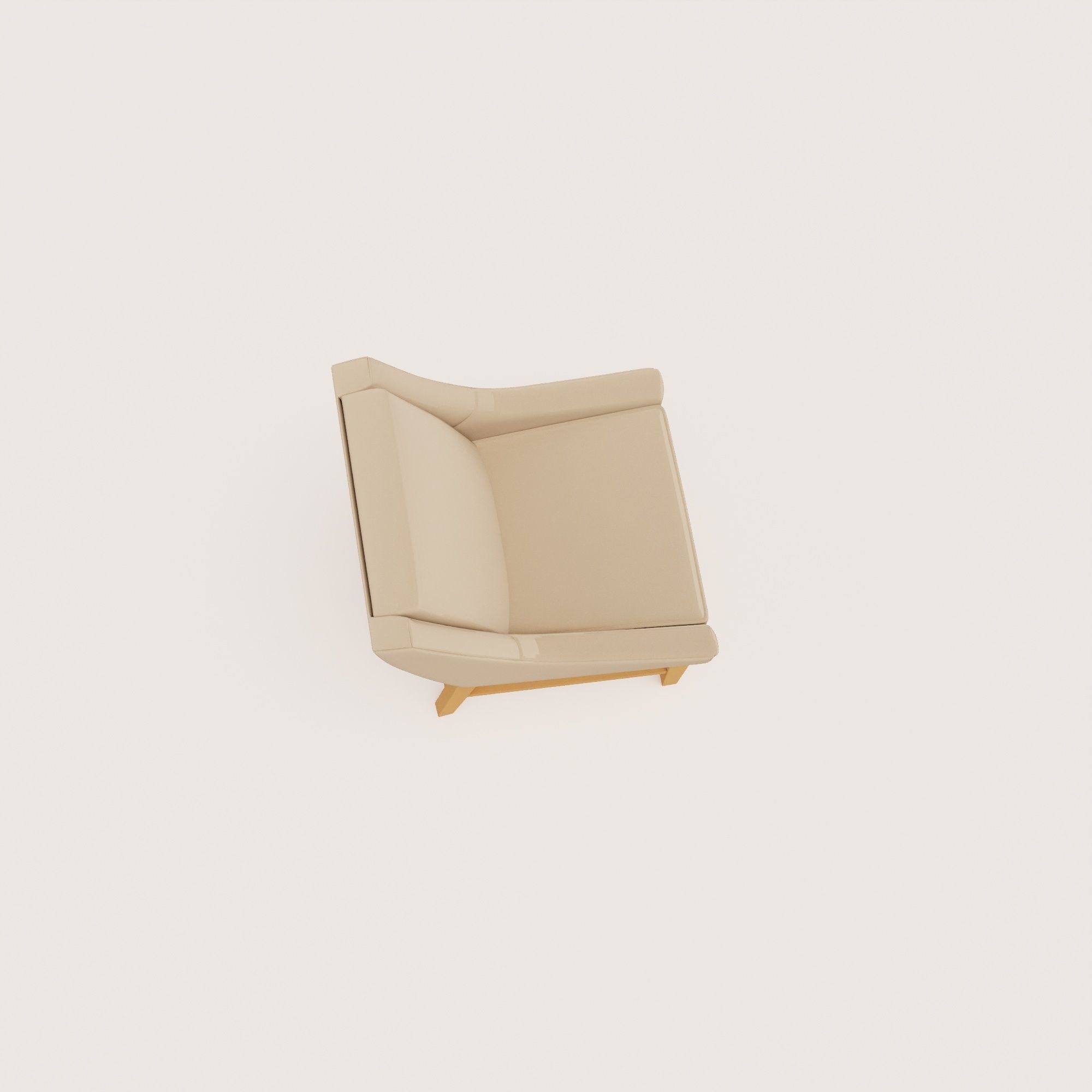 CHAIR bar stool with wooden legs 3D model_3