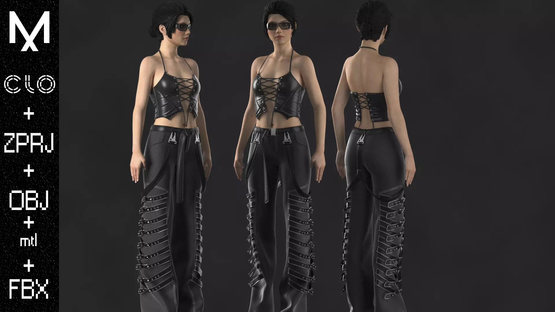 FEMALE OUTFIT OBJ mtl FBX ZPRJ 3D model_0