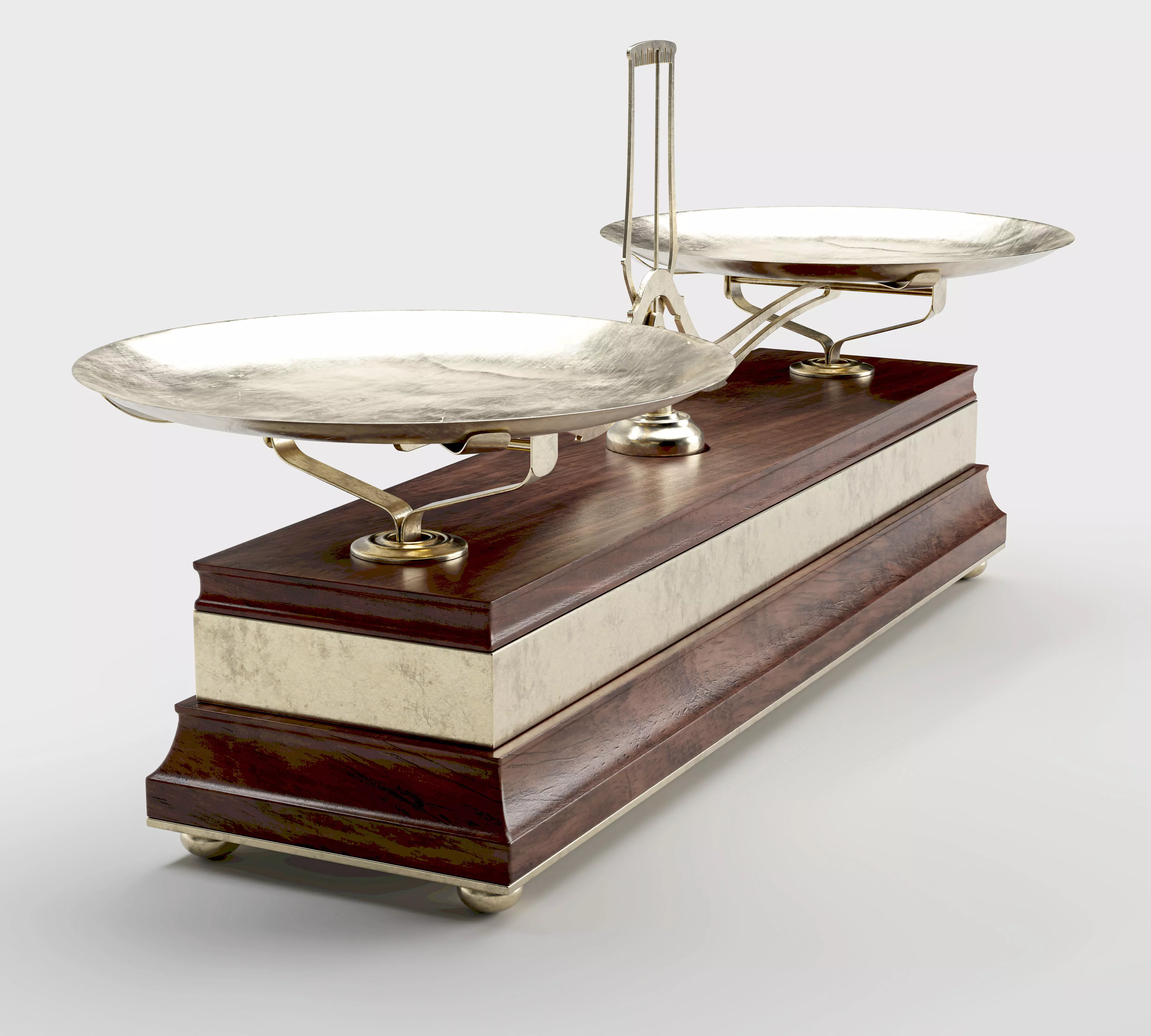 Vintage Balance Scale 3D model_0
