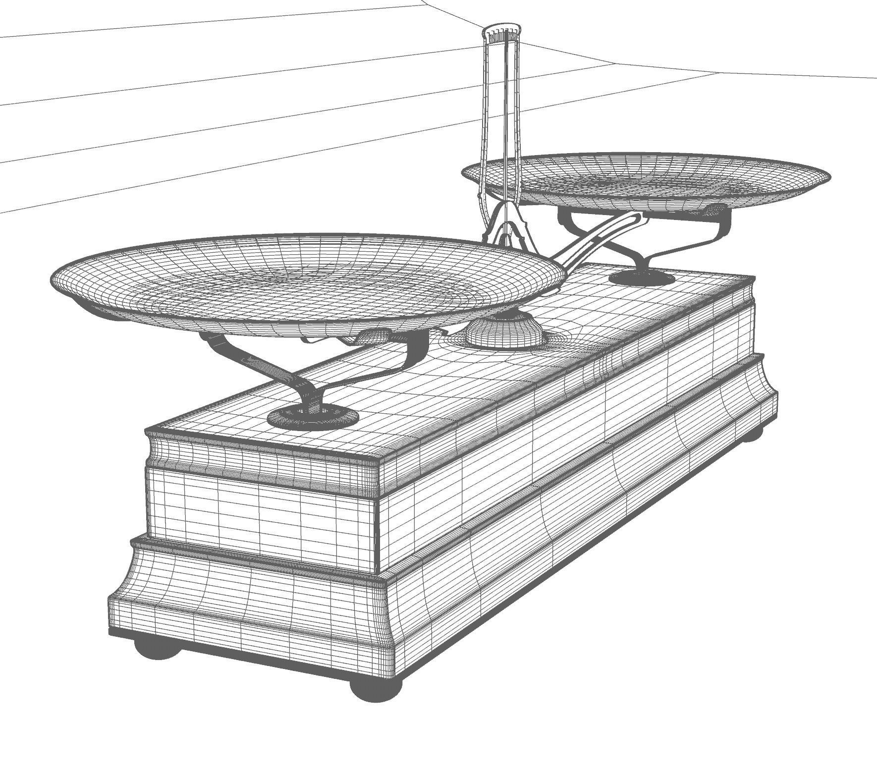 Vintage Balance Scale 3D model_13
