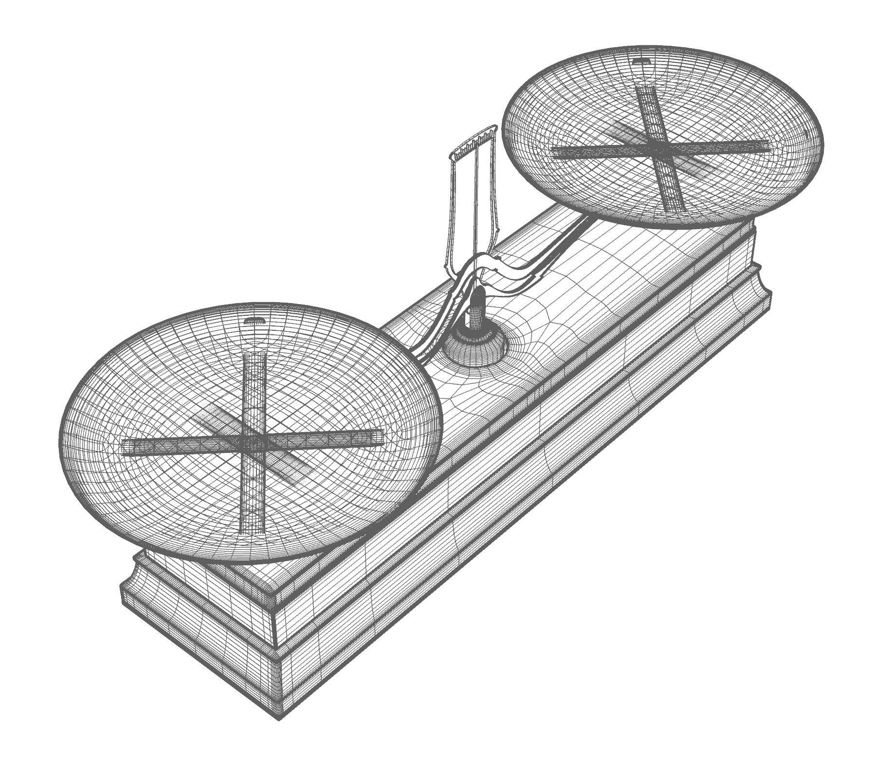 Vintage Balance Scale 3D model_8