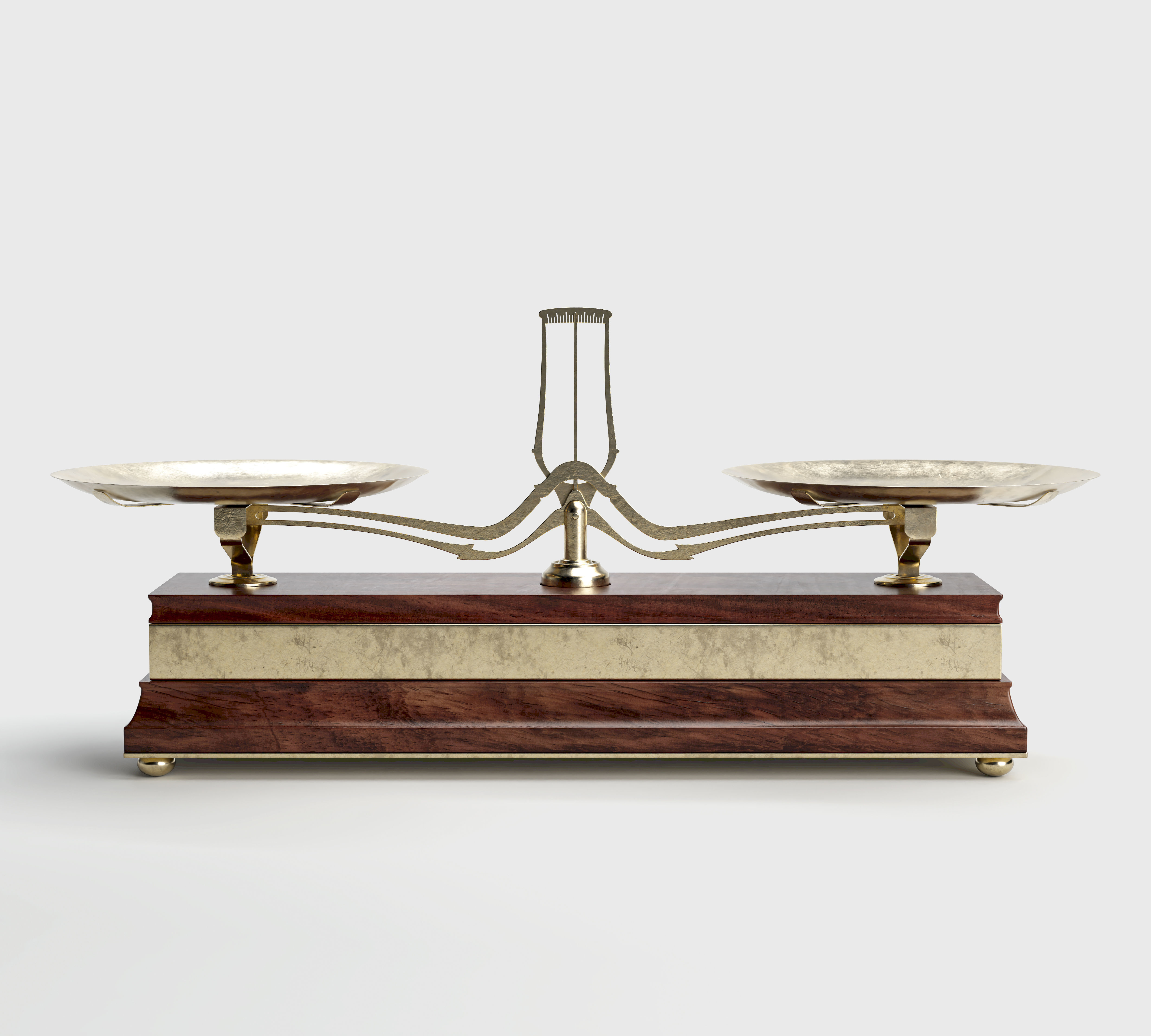 Vintage Balance Scale 3D model_7