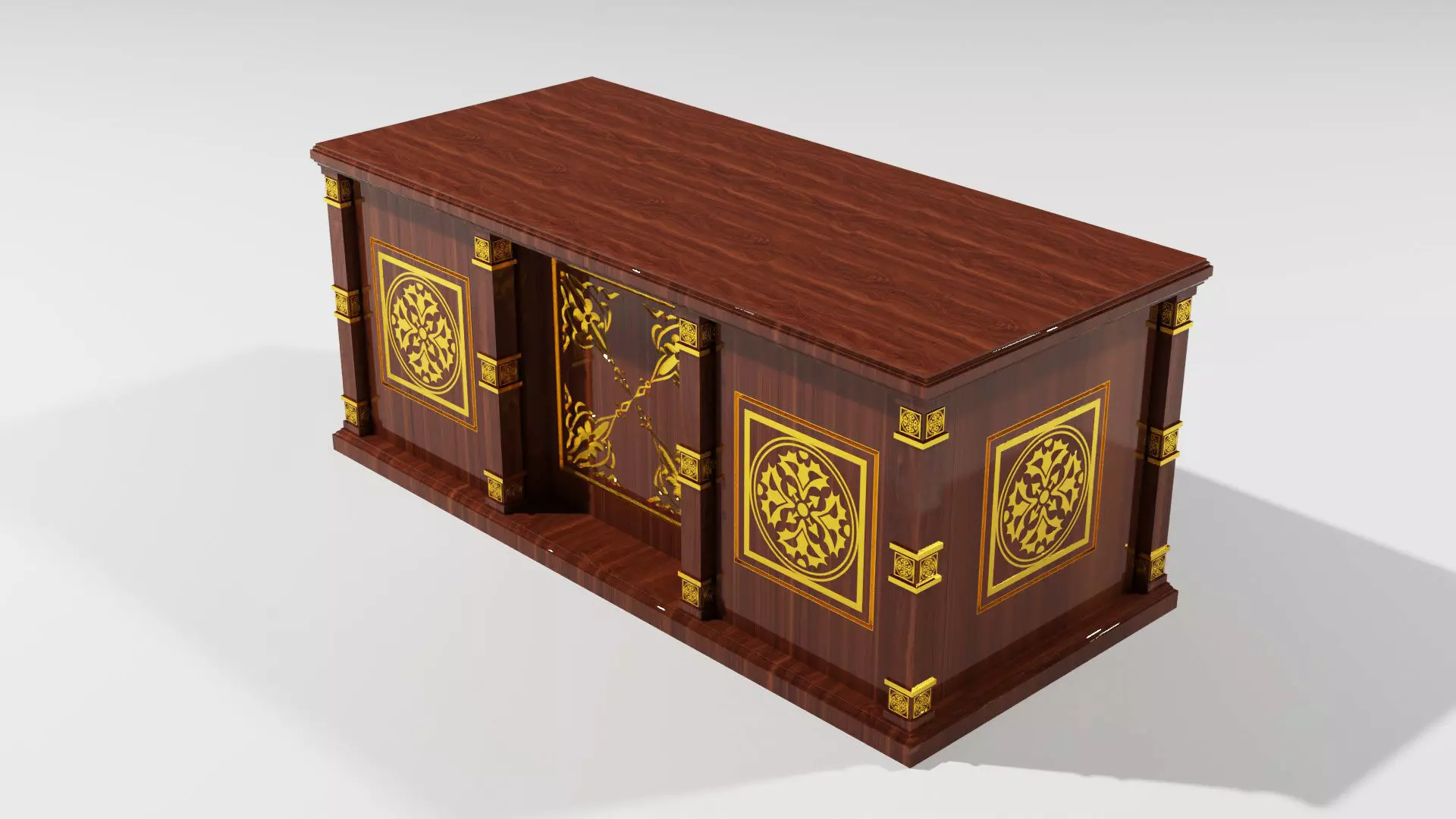 Javanese Desk 3D model_0