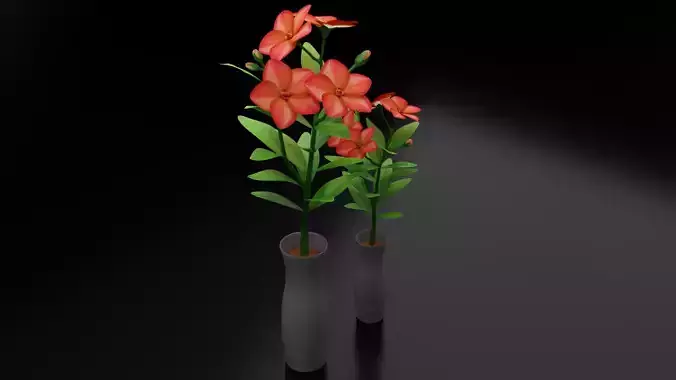 3D Flower Tree Low-poly 3D model