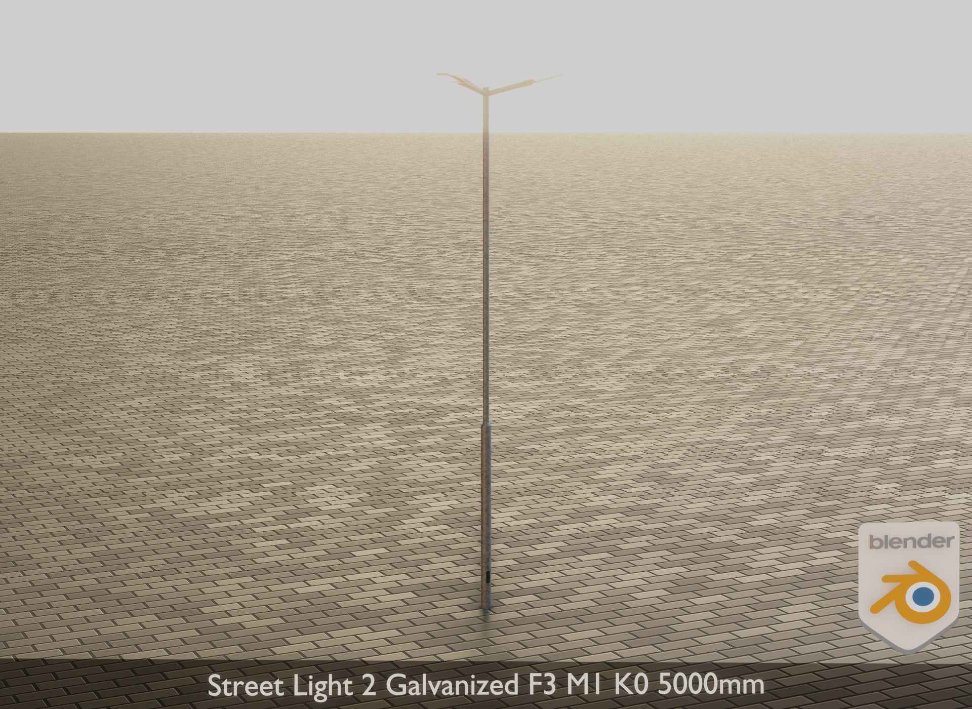 Street Light 2 Galvanized F3 M1 K0 5000 mm Low-poly 3D model_21
