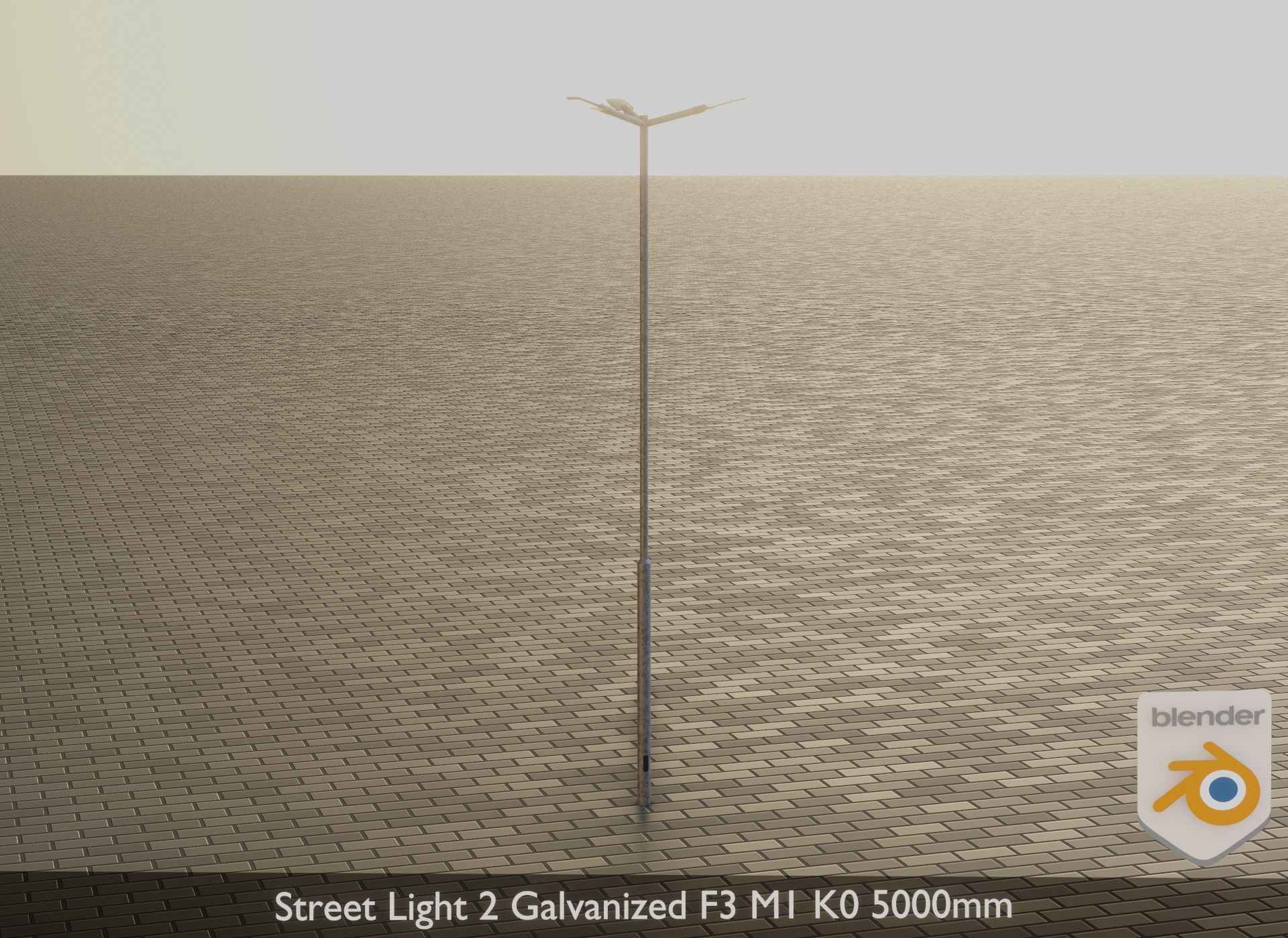 Street Light 2 Galvanized F3 M1 K0 5000 mm Low-poly 3D model_22