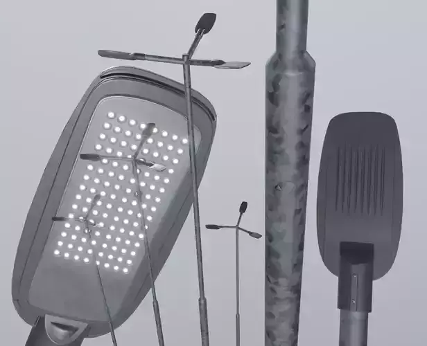 Street Light 2 Galvanized F3 M1 K0 5000 mm