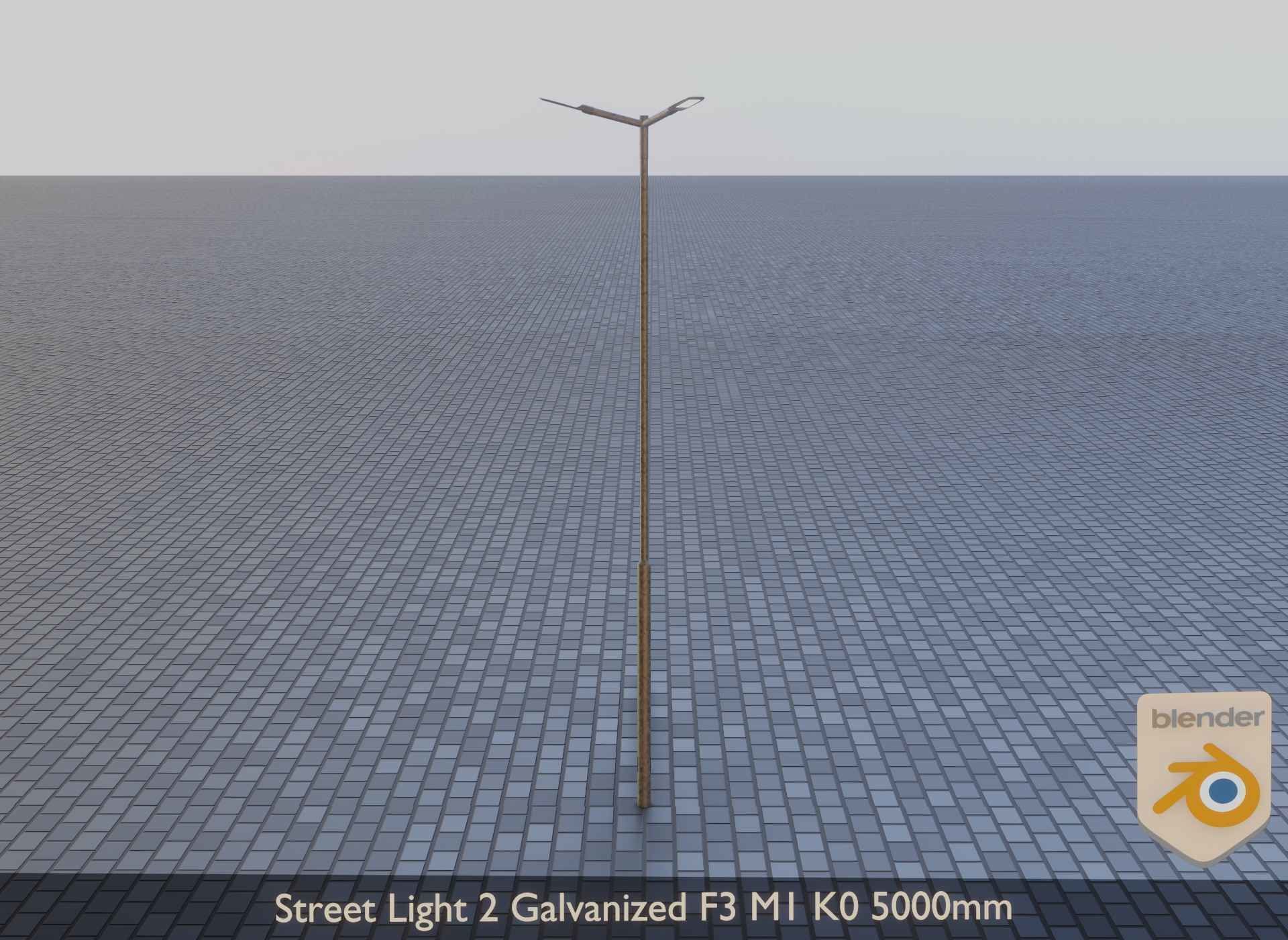 Street Light 2 Galvanized F3 M1 K0 5000 mm Low-poly 3D model_14