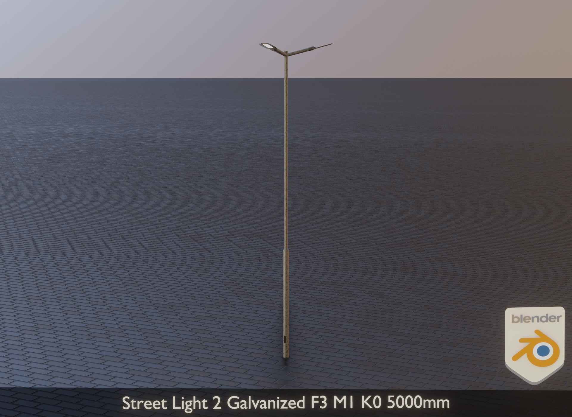 Street Light 2 Galvanized F3 M1 K0 5000 mm Low-poly 3D model_7