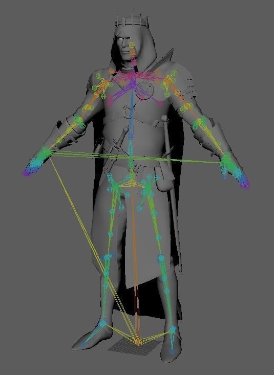 Dark Age Knight - Game ready Low-poly 3D model_14